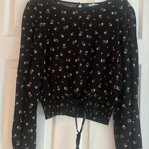 love, Fire Black Floral Blouse